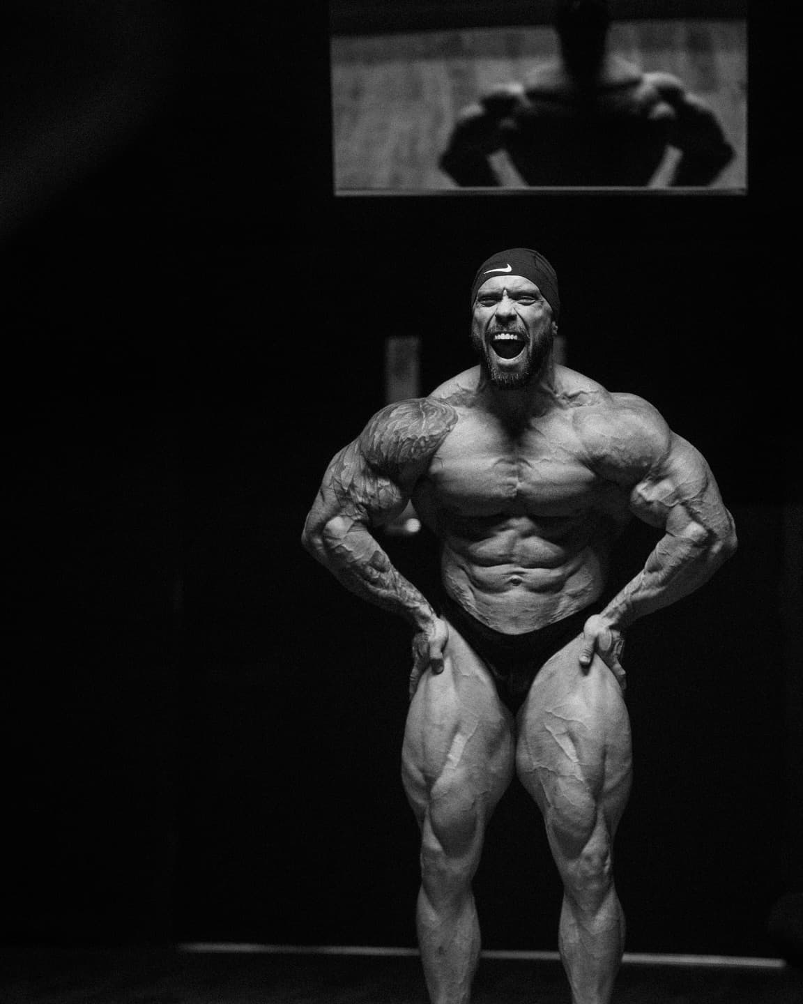Justin Maki, IFBB Pro and founder, on the competition stage