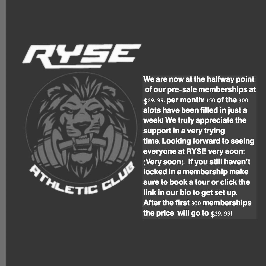 Ryse Athletic Club in 2020